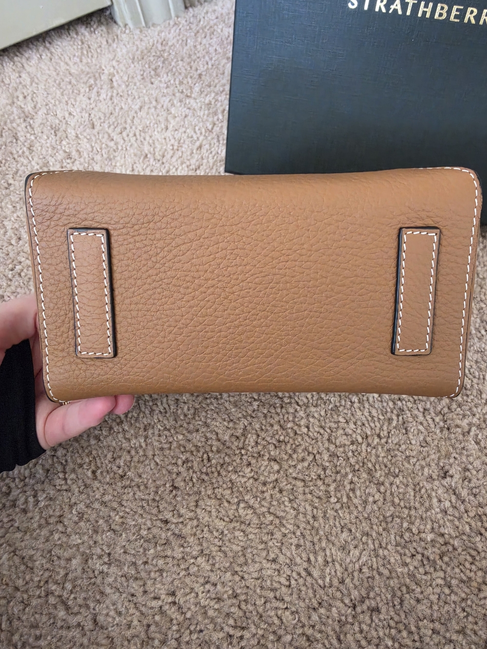 Strathberry Mosaic Nano in tan brown with Gold Hardware - Picture 5 of 5